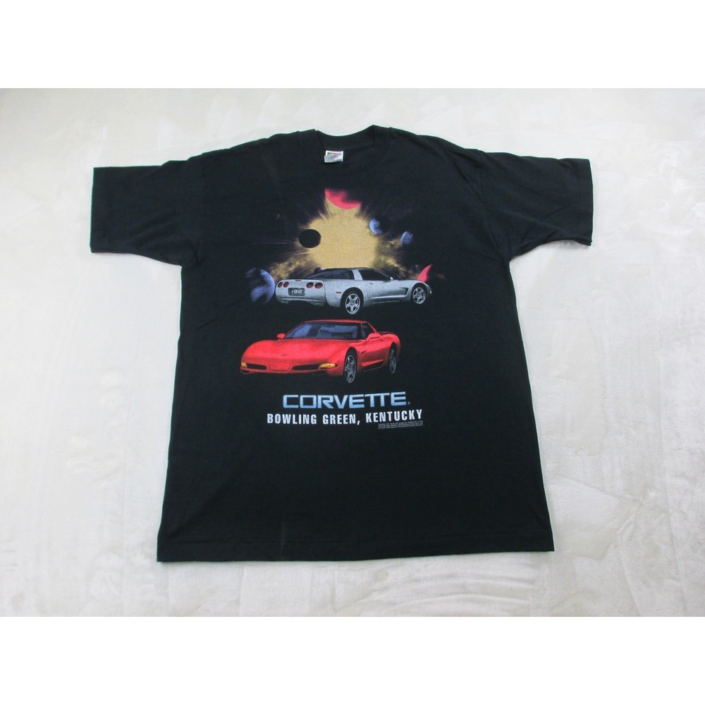 NWOT VINTAGE Corvette Museum Shirt Mens Extra Large Black Car Kentucky*